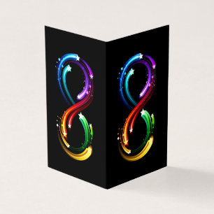 Carte De Visite Symbole de l'infini des comètes arc-en-ciel