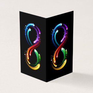 Carte De Visite Symbole de l'infini des comètes arc-en-ciel