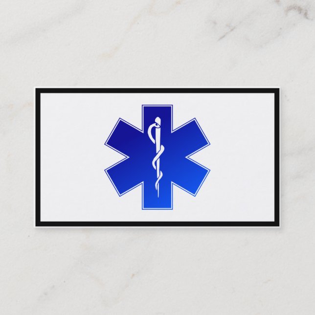 Carte De Visite Symbole de Medical EMS (Devant)