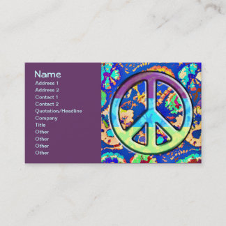 Carte De Visite SYMBOLE DE PLEINE PLEINE DÉCLARATION PsychÉLIQUE