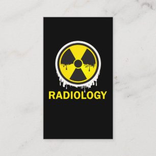 Carte De Visite Symbole de radiologie d'avertissement Radiologiste