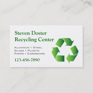 Carte De Visite Symbole de recyclage vert