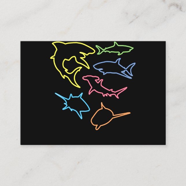 Carte De Visite Symbole de requin - Cadeaux adorés de requins mign (Devant)