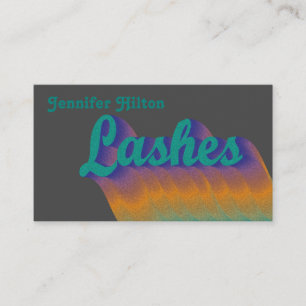 Carte De Visite Symbole des cils colorés rétro branchés funky aprè