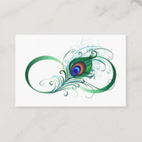 Symbole d'infini avec plume de paon