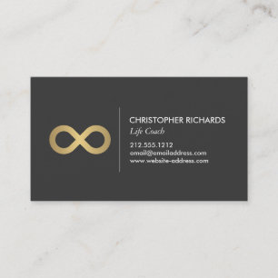Carte De Visite Symbole d'infini professionnel en or Faux