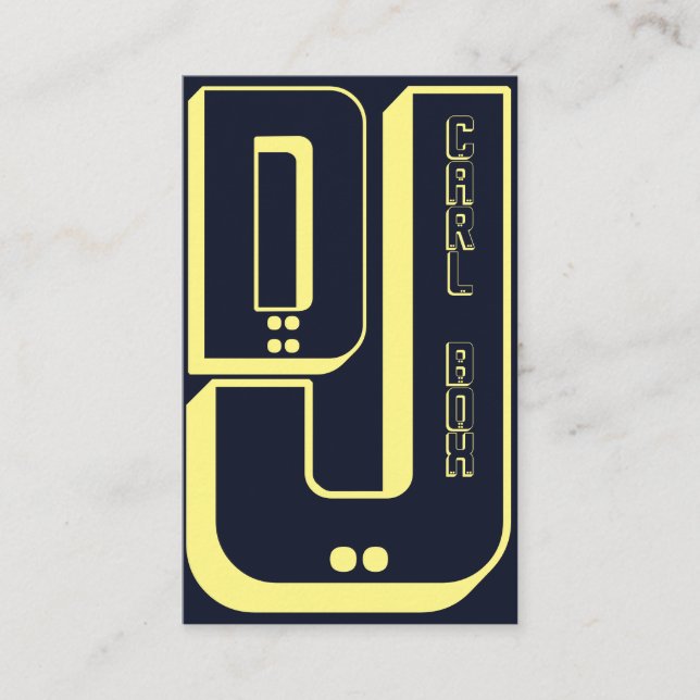 Carte De Visite Symbole DJ géant gras (Devant)