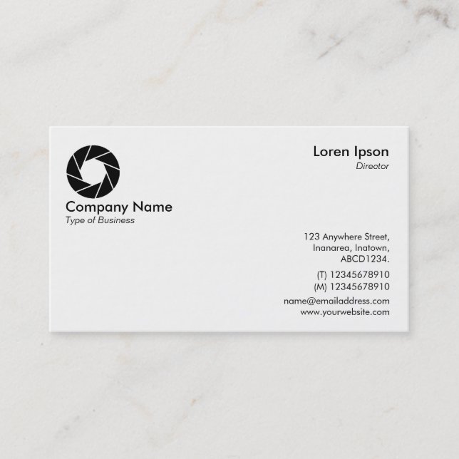 Carte De Visite Symbole d'ouverture/logo - Blanc (Devant)