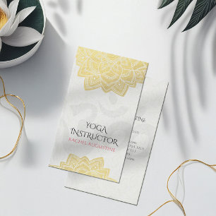 Carte De Visite Symbole élégant Yoga Gold Foil Mandala & Om