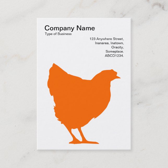 Carte De Visite Symbole en orange - Noir sur Blanc (Devant)