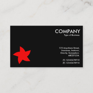 Carte De Visite Symbole étoile tournante - Rouge