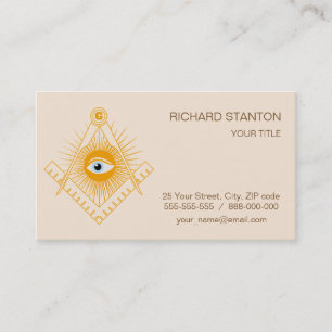 Carte De Visite Symbole franc-maçonnerie