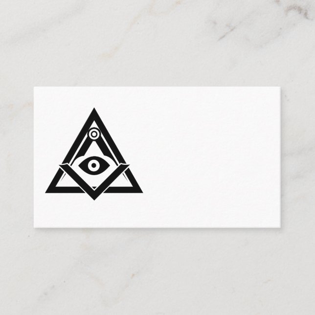 Carte De Visite Symbole franc-maçonnerie (Devant)