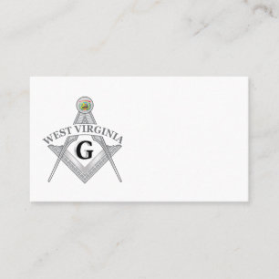 Carte De Visite Symbole franc-maçonnerie de l'état de Virginie-Occ