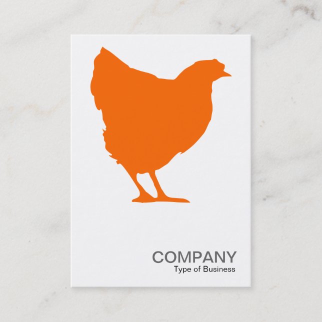 Carte De Visite Symbole Hen orange 02 - Blanc (Devant)