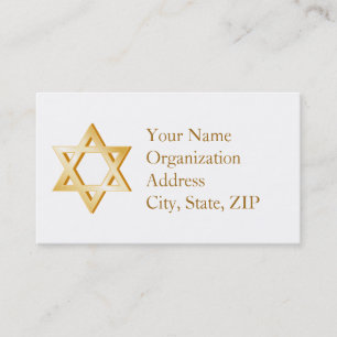 Carte De Visite Symbole judaïsme