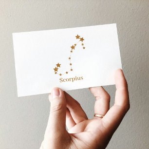 Carte De Visite Symbole moderne Zodiaque Scorpie Or   Eau de l'élé