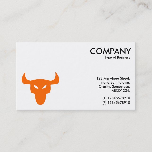 Carte De Visite Symbole orange - Blanc (Devant)