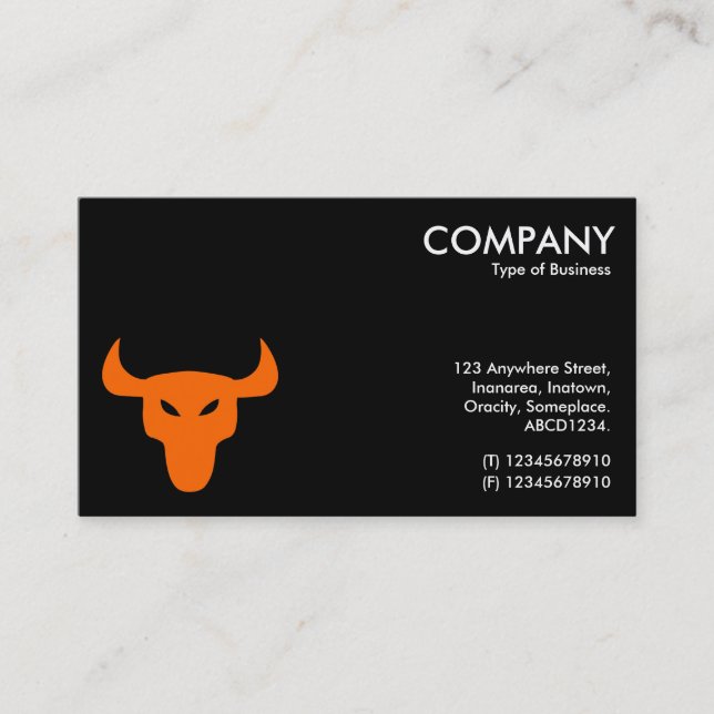 Carte De Visite Symbole orange - Noir (Devant)