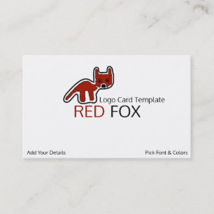 Carte De Visite Symbole Petroglyph Fox - Renard rouge