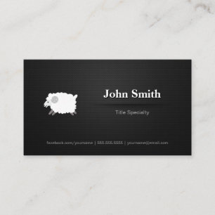 Carte De Visite Symbole professionnel noir et blanc mouton icône