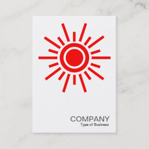 Carte De Visite Symbole Soleil 02 - Rouge