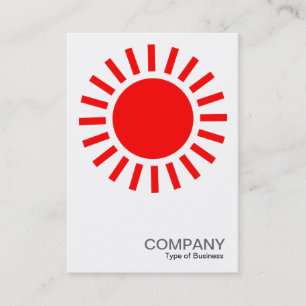 Carte De Visite Symbole Soleil - Rouge