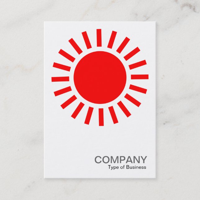 Carte De Visite Symbole Soleil - Rouge (Devant)