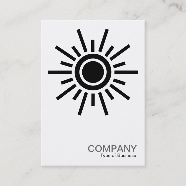 Carte De Visite Symbole Sun 02 - Noir (Devant)