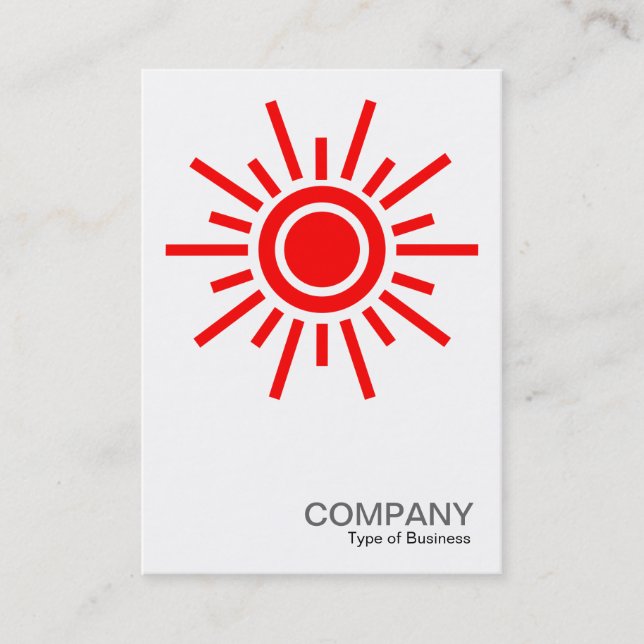 Carte De Visite Symbole Sun 02 - Rouge (Devant)