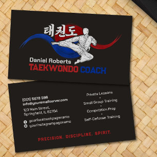 Carte De Visite Symbole Taekwondo - Taegeuk et Hangul