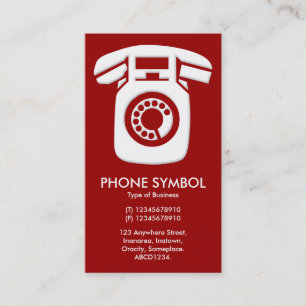 Carte De Visite Symbole téléphonique - Maroon (990000)