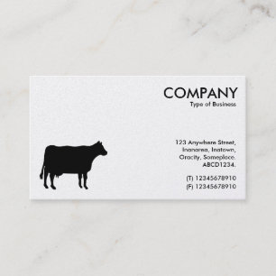 Carte De Visite Symbole Vache Noire - Blanc (Carte Or)