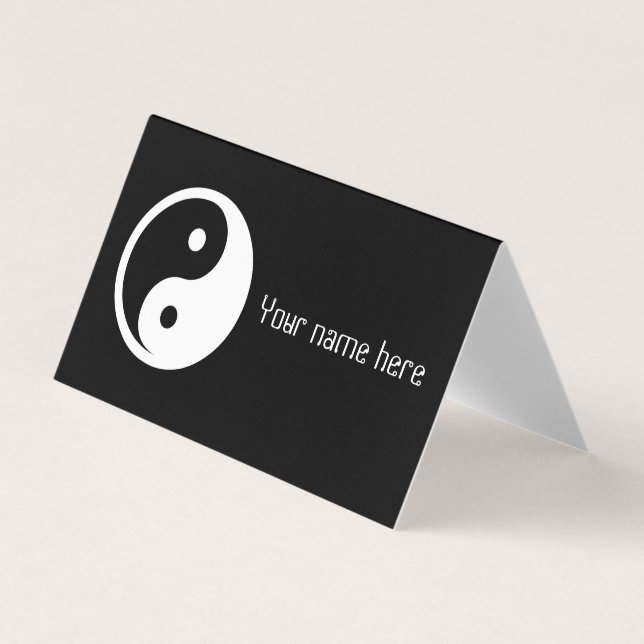 Carte De Visite Symbole Yin Yang - tatouage solide design 2 (Devant)
