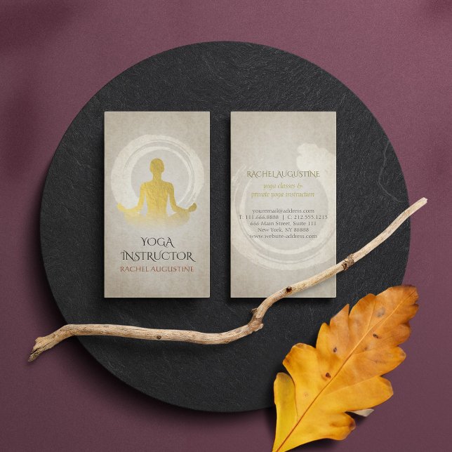 Carte De Visite Symbole ZEN de la Pose de méditation de Yoga Elega (Créateur téléchargé)