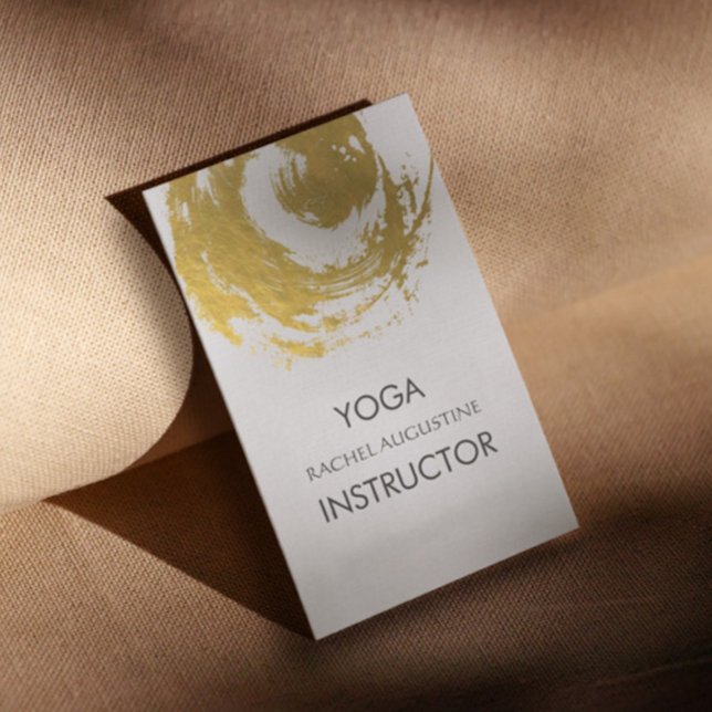 Carte De Visite SYMBOLE ZEN Elégant YOGA Gold Foil (Créateur téléchargé)