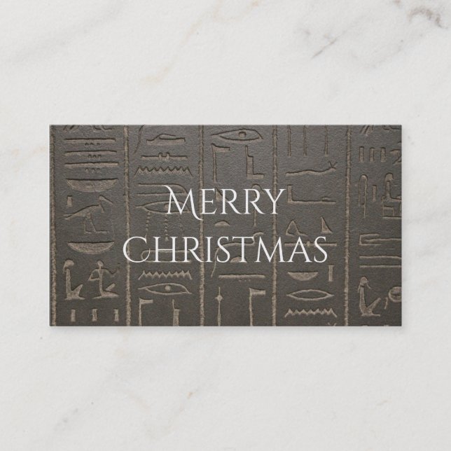 Carte De Visite Symboles égyptiens d'écriture d'Egypte antique (Devant)