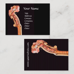 Carte De Visite SYMPHONIE / MUSIQUE CLASSIQUE Rouge Brown Noir