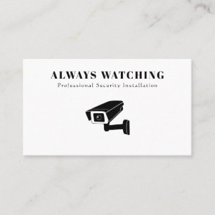 Carte De Visite Système de surveillance des solutions de sécurité 