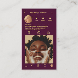 Carte De Visite Système Instagram Photo Grid QR Code Bourgogne