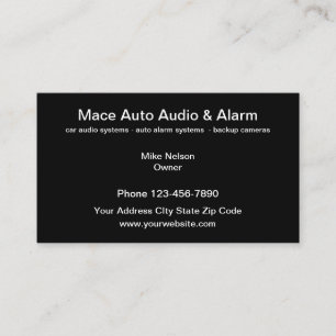 Carte De Visite Systèmes audio et de sécurité pour voitures