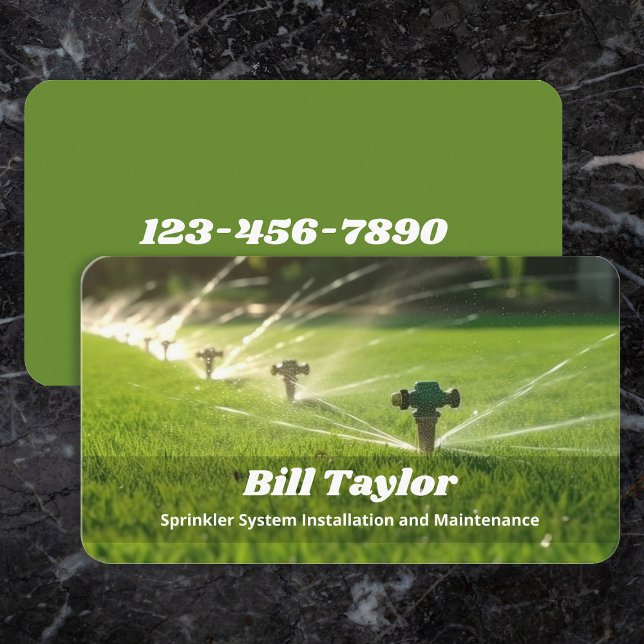 Carte De Visite Systèmes d'irrigation (Sprinkler Systems Business Cards)