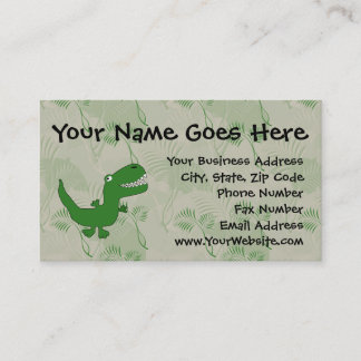 Carte De Visite T-Rex Tyrannosaurus Rex Dinosaur Cartoon Enfants G