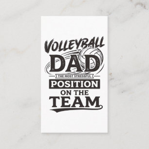 Carte De Visite T-shirt drôle de papa de volley-ball vintage équip
