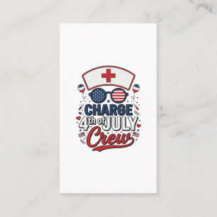 Carte De Visite T-shirt médical patriotique d'infirmière du 14 jui