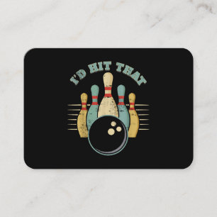 Carte De Visite T-Shirt Vintage de bowling amusant Je frappais ce