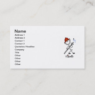 Carte De Visite T-shirts et cadeaux basiques de pompier à figure b