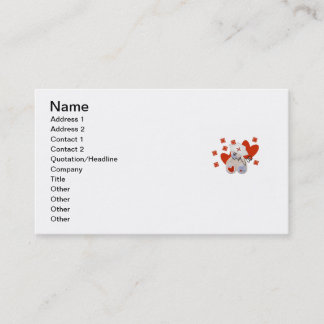Carte De Visite T-shirts et cadeaux d'amour d'infirmière d'ours de