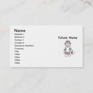 Carte De Visite T-shirts et cadeaux d'infirmière de singe de