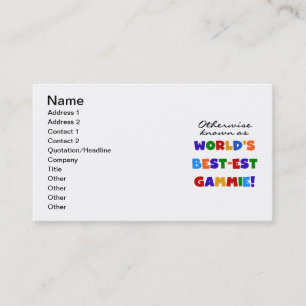 Carte De Visite T-shirts et cadeaux Gammie les plus beaux du monde